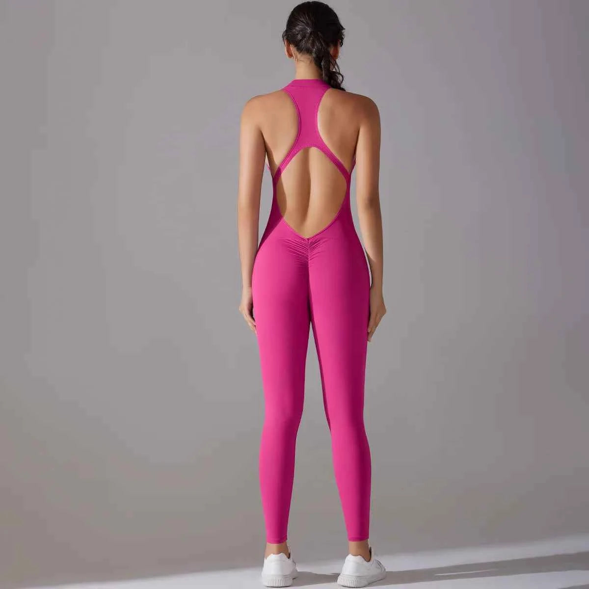 Women’s Tummy Control Butt Lift Sports Bodysuit Fitness Yoga Outfit