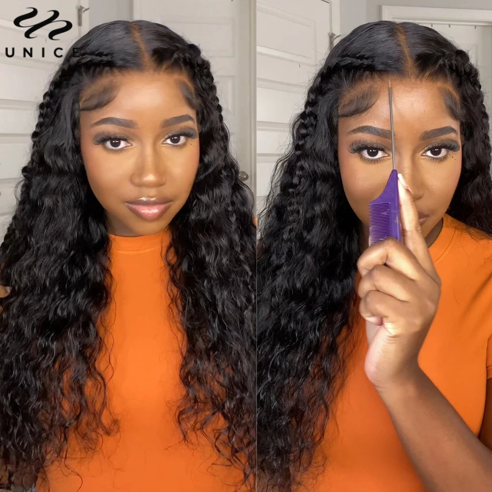 UNICE Water Wave Human Hair Wig Pre‑Cut Pre‑Plucked Glueless 7×5 & 13×4 Lace