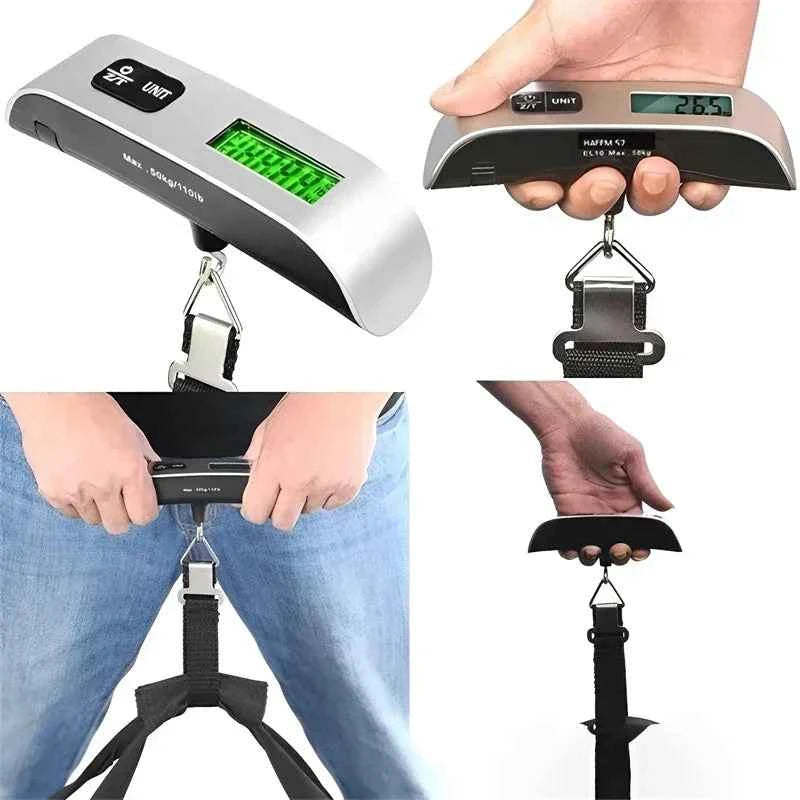 Portable Digital Luggage Scale 50kg/110lb — LCD Travel Weight Checker