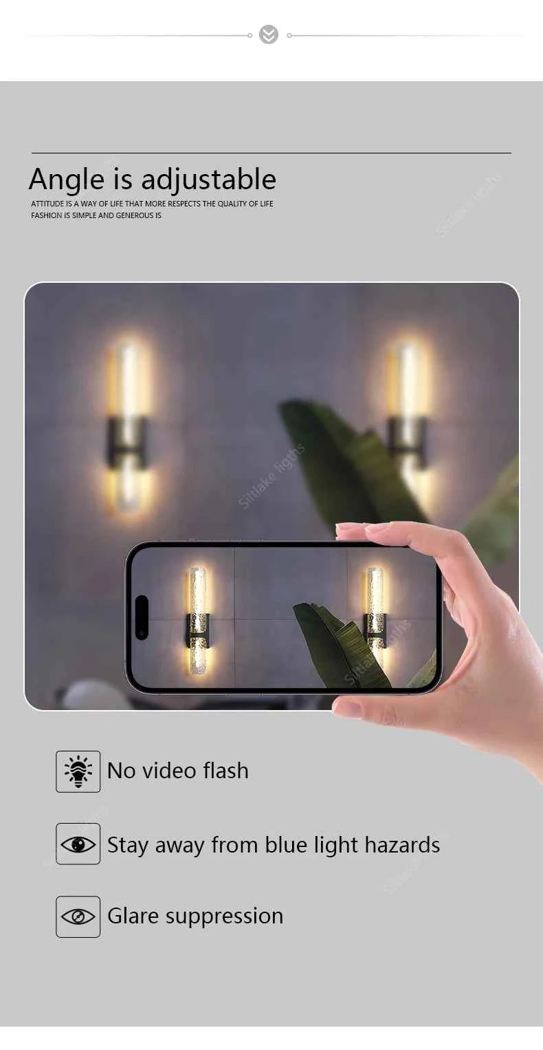 Modern outdoor LED wall lamp luxury wall lamp living room bedroom bedside background lamp home decoration special wall lamp