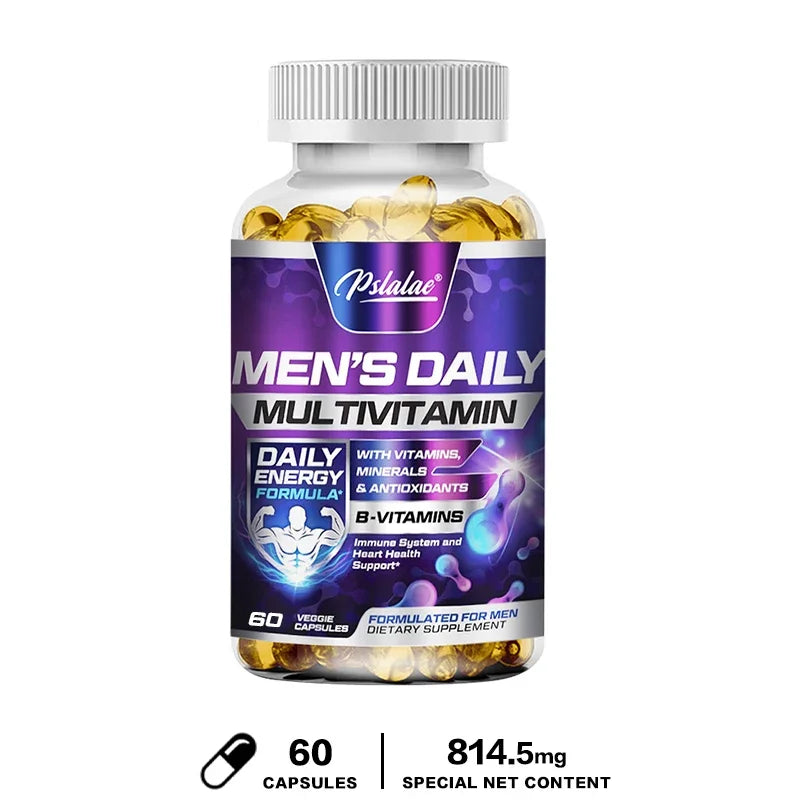Pslalae Men's Multivitamin – 4-in-1 Daily Formula for Energy, Immunity & Wellness