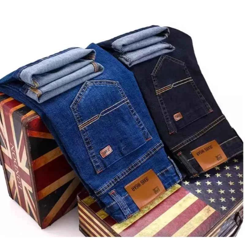 Men's Slim Fit Jeans - Stylish Casual & Comfortable Stretch, Perfect for All Seasons