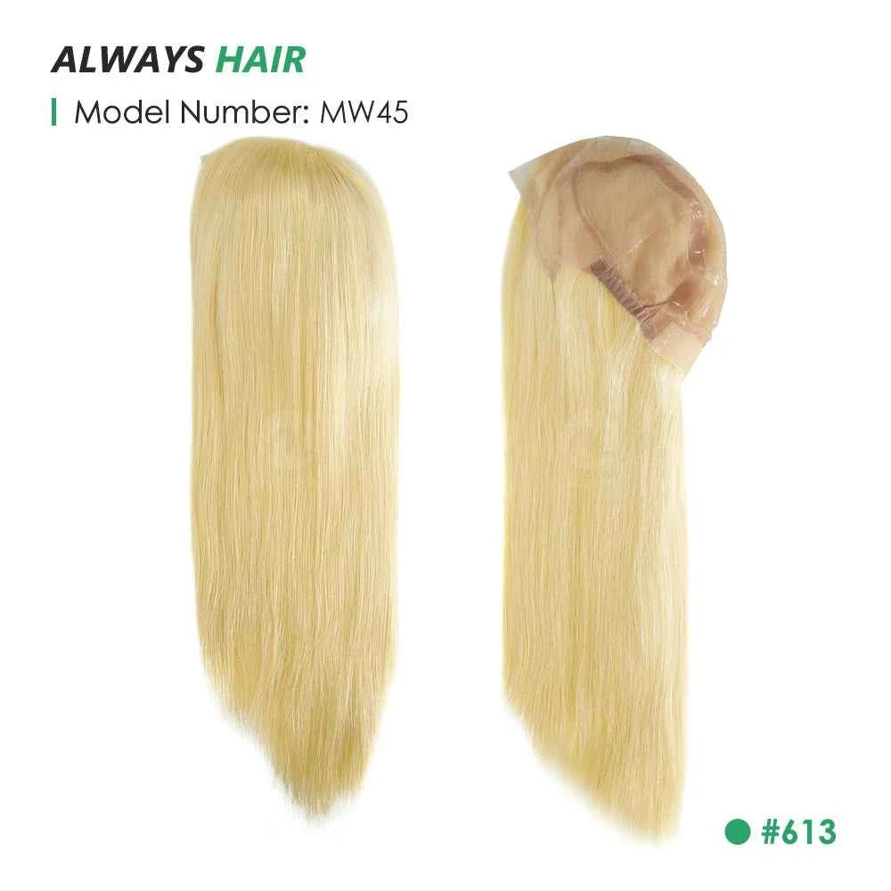 MW45 – 18" Medical Wig for Cancer Patients – Hand‑Tied Silicone Base, 100% Chinese Cuticle Remy Hair
