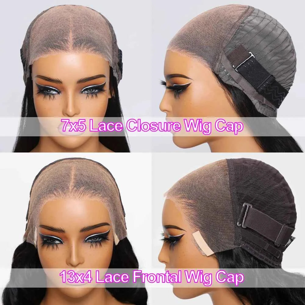 UNice Loose Wave Wig Curtain Bangs 7×5 13×4 Lace Pre‑Cut Pre‑Bleached Glueless
