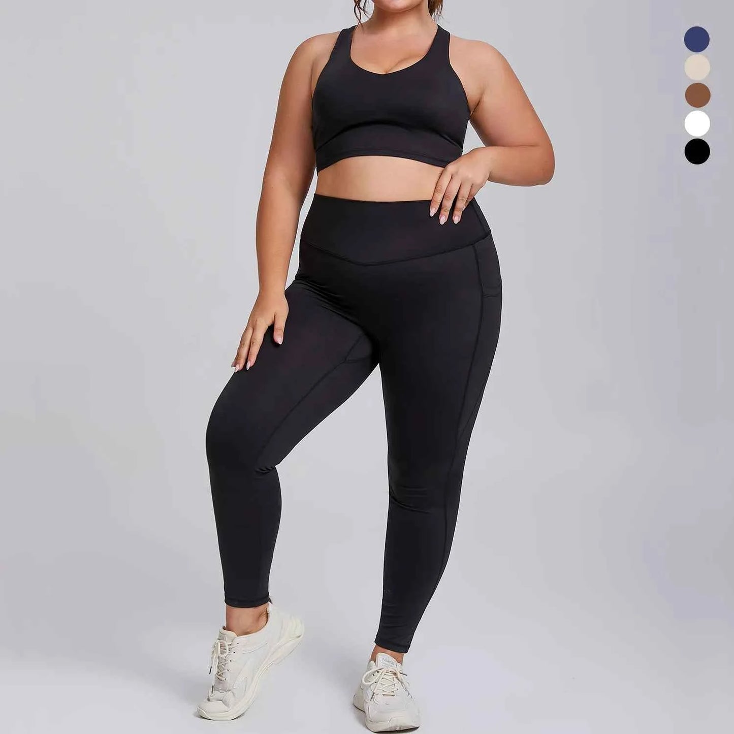 Women’s Plus Size Yoga Set Sports Bra & Leggings Super Stretch Outfit