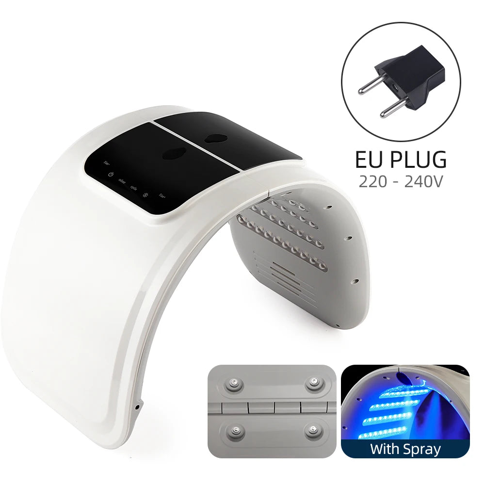 foreverlily LED Face Mask Machine PDT 7 Colors Light Photon Skin Rejuvenation Facial Body Spa Nano Spray Mist