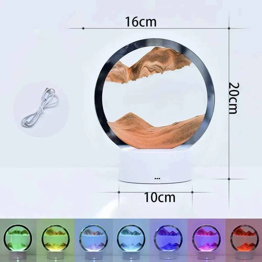 Luminous Hourglass Art Decoration - Creative Quicksand Painting Ornament for Living Room, Office, and Luxury Gifts