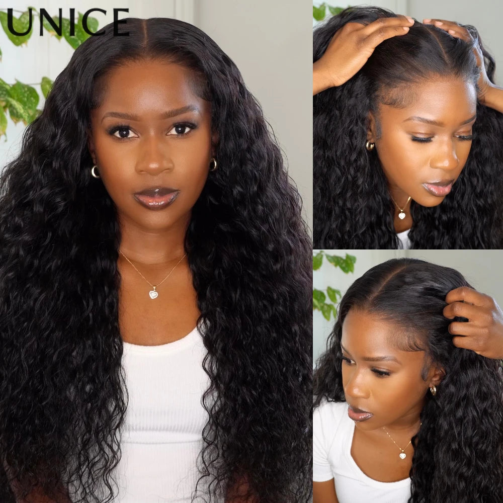 UNICE Water Wave Human Hair Wig Pre‑Cut Pre‑Plucked Glueless 7×5 & 13×4 Lace