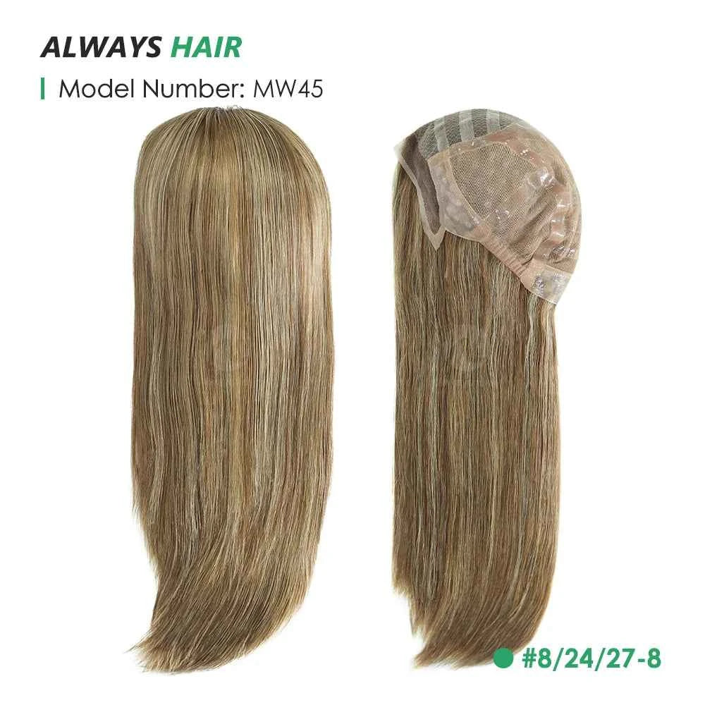 MW45 – 18" Medical Wig for Cancer Patients – Hand‑Tied Silicone Base, 100% Chinese Cuticle Remy Hair