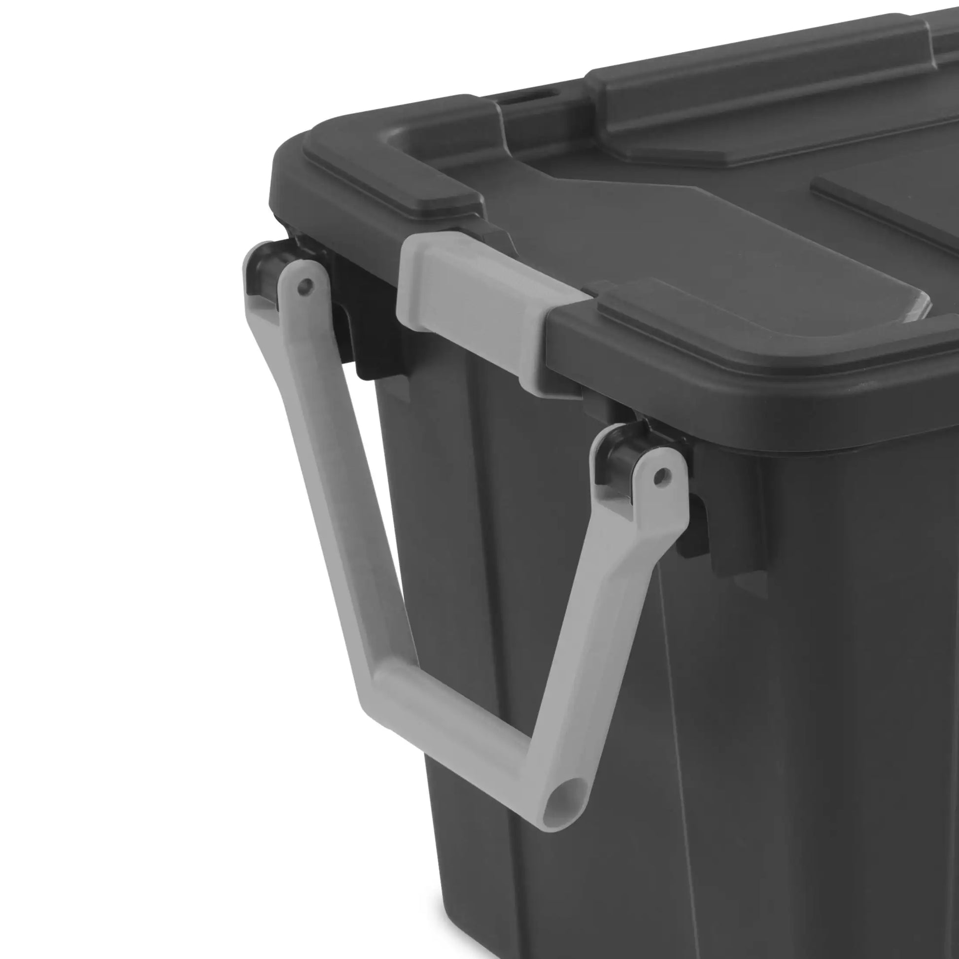 Sterilite 40 Gallon Wheeled Industrial Tote Plastic, Black, Set of 2