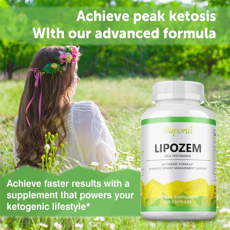 Lipozem Capsules - Boosts Metabolism, Boosts Energy, Burns Fat, Suppresses Appetite, Promotes Digestive Health, Boosts Immunity