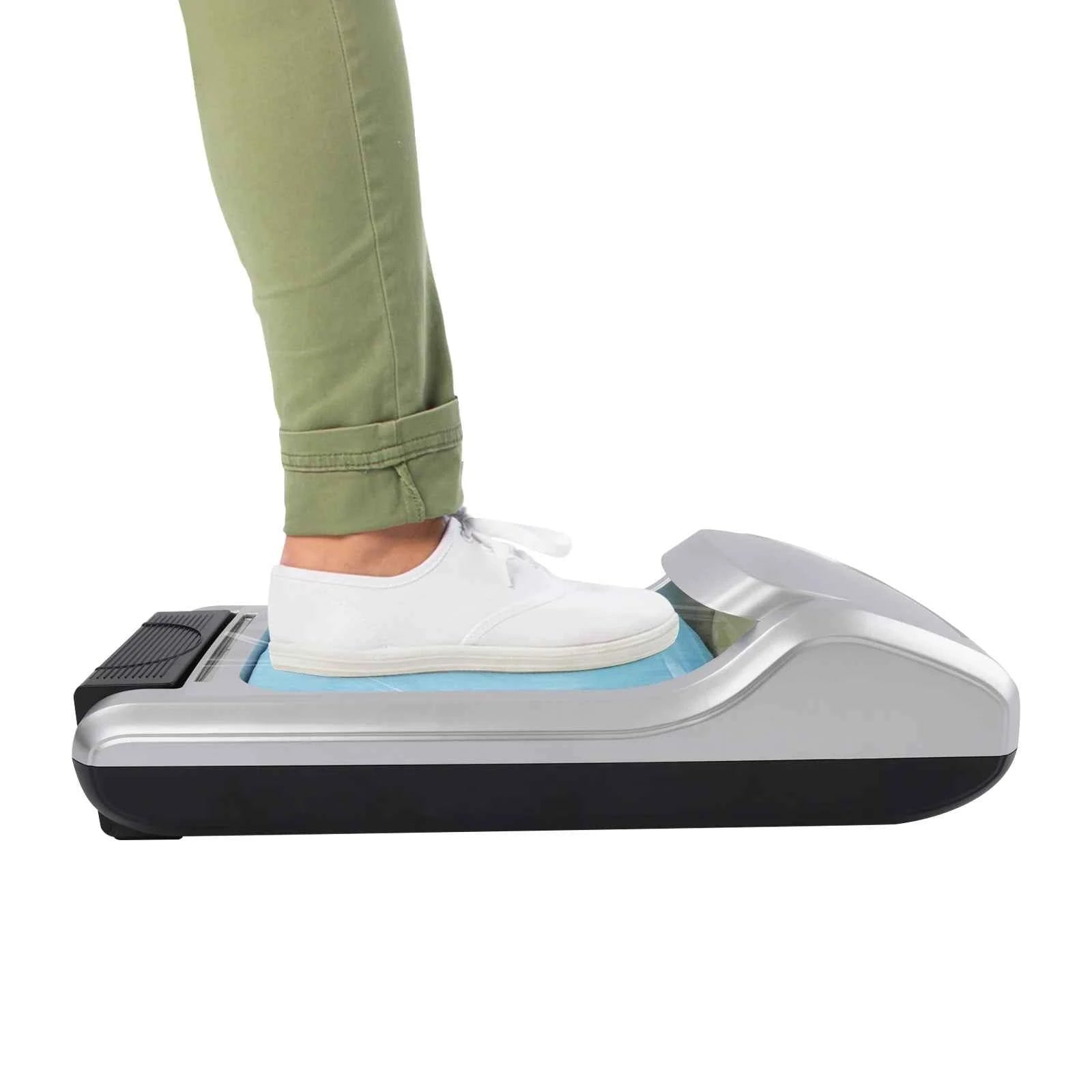 Automatic Shoe Cover Dispenser with 3 Rolls — Hands‑Free Disposable Shoe Films for Home & Office