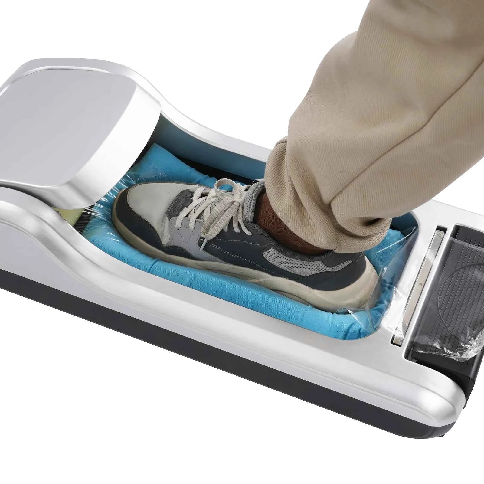 Automatic Shoe Cover Dispenser with 3 Rolls — Hands‑Free Disposable Shoe Films for Home & Office