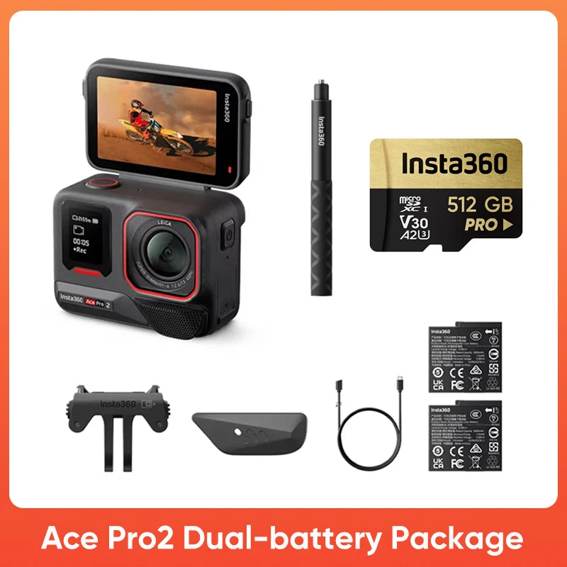 Original Insta360 Ace Pro 2 – 8K Waterproof Action Camera Co‑Engineered with Leica