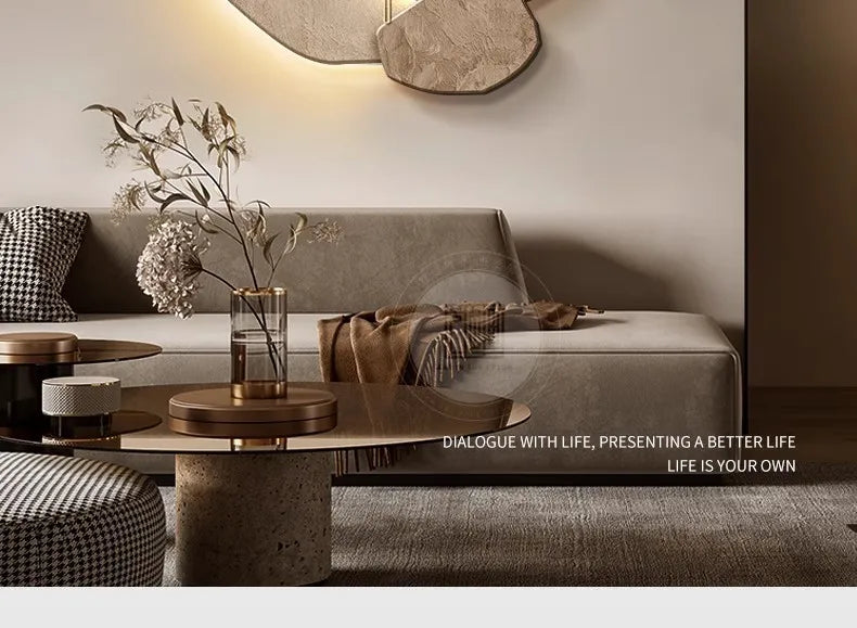 Lucky Stone Modern Wall Clock - High-End Silent Home Clock for Living Room and Wall Hanging