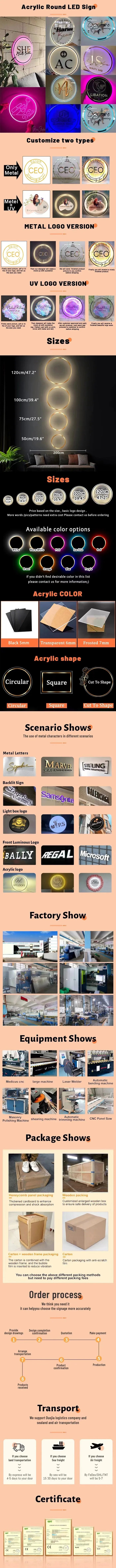 Business Neon Lights Mirror Logo Sign - Custom Neon Business Sign for Hair Studio, Acrylic 3D Custom Plaques, Office Door and Wall Decoration