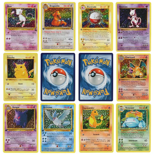 151‑Card 1996 First‑Gen Pokémon Set – Charizard Pikachu Mewtwo Blastoise – English & French