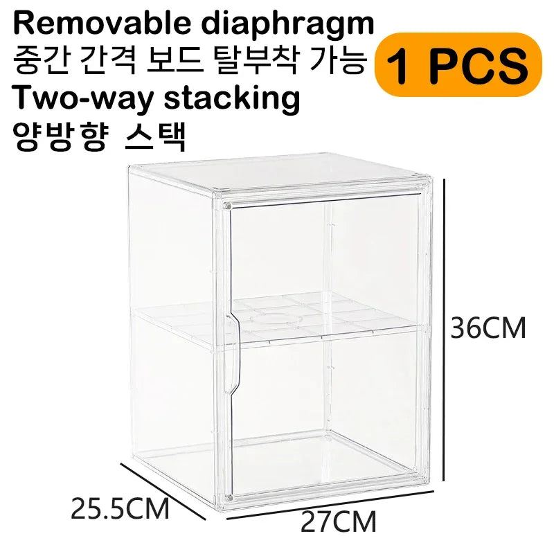 DUTRIEUX Acrylic Storage Box – Glossy, Stackable Organizer for Shoes, Toys & Makeup