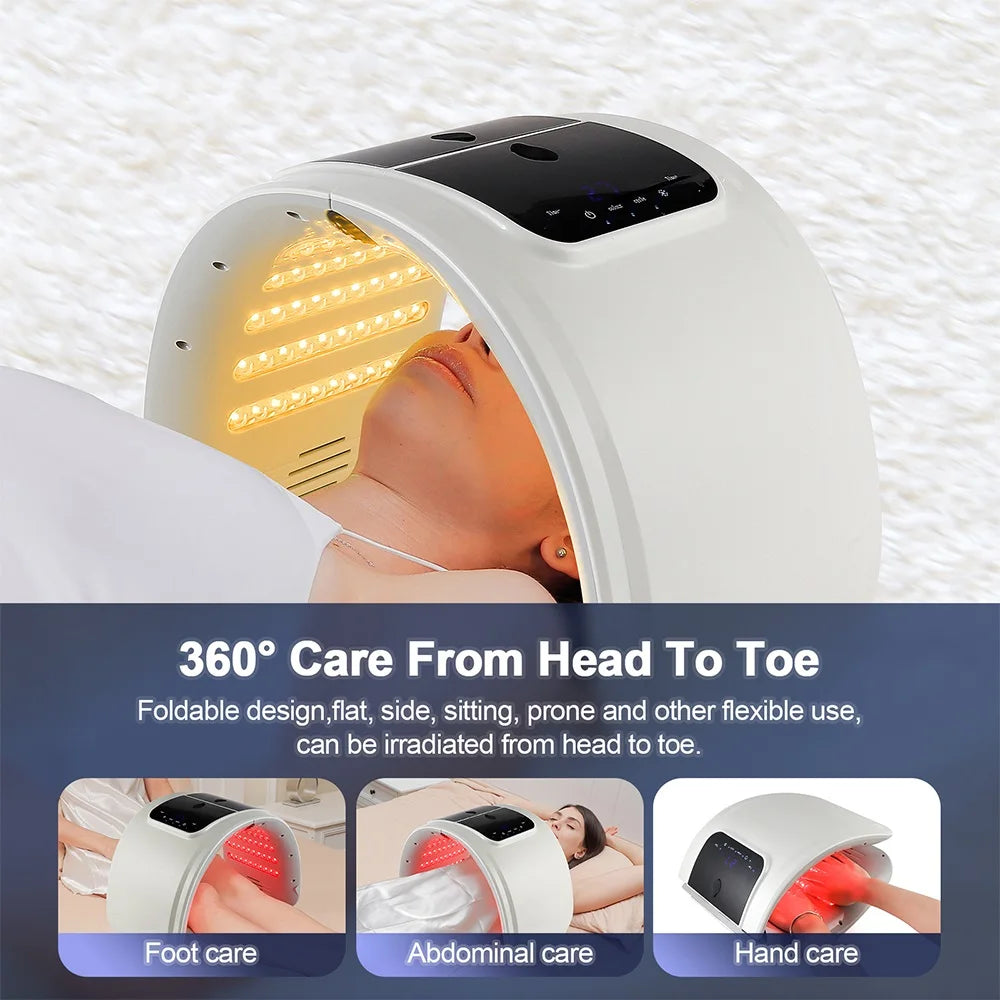 foreverlily LED Face Mask Machine PDT 7 Colors Light Photon Skin Rejuvenation Facial Body Spa Nano Spray Mist