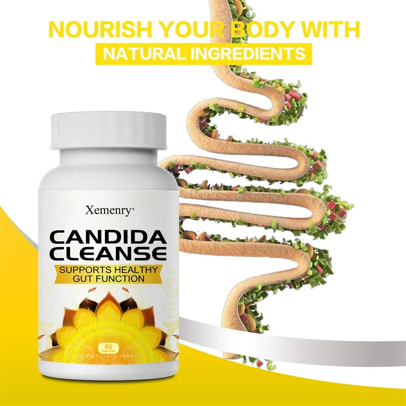 Xemenry Candida Cleanse – Intestinal Detox & Digestive Support (30/60 Capsules)