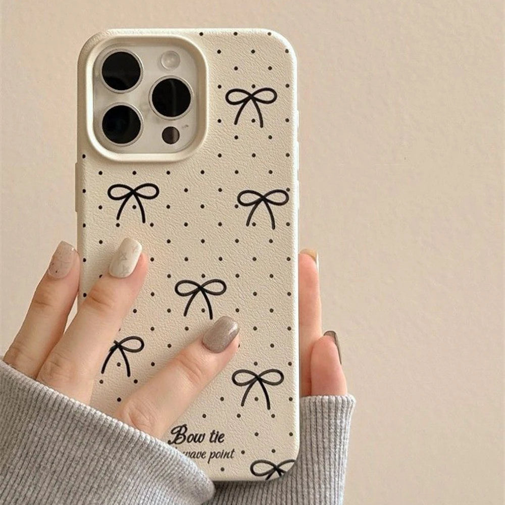 Cute Butterfly Bow iPhone Case – Soft TPU Cover for iPhone 17/16/15/14/13/12/11 Pro Max