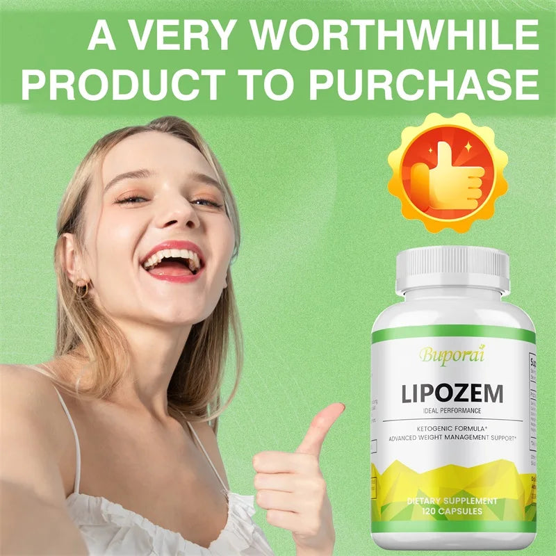 Lipozem Capsules - Boosts Metabolism, Boosts Energy, Burns Fat, Suppresses Appetite, Promotes Digestive Health, Boosts Immunity