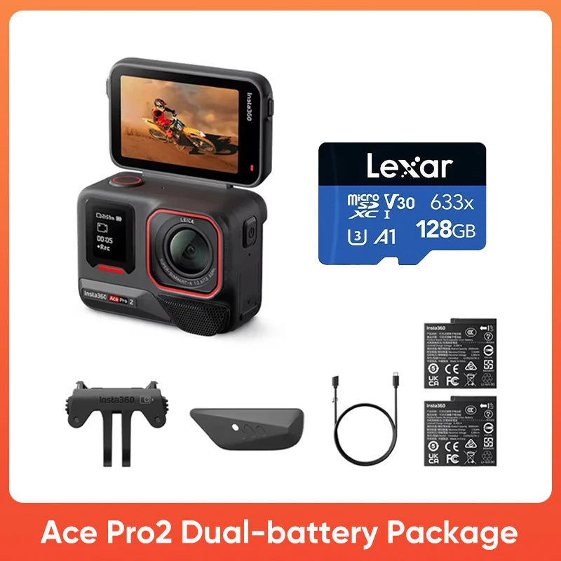 Original Insta360 Ace Pro 2 – 8K Waterproof Action Camera Co‑Engineered with Leica