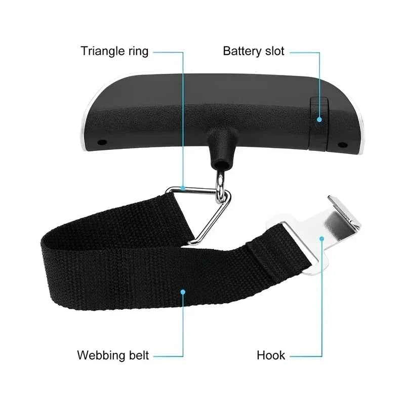 Portable Digital Luggage Scale 50kg/110lb — LCD Travel Weight Checker