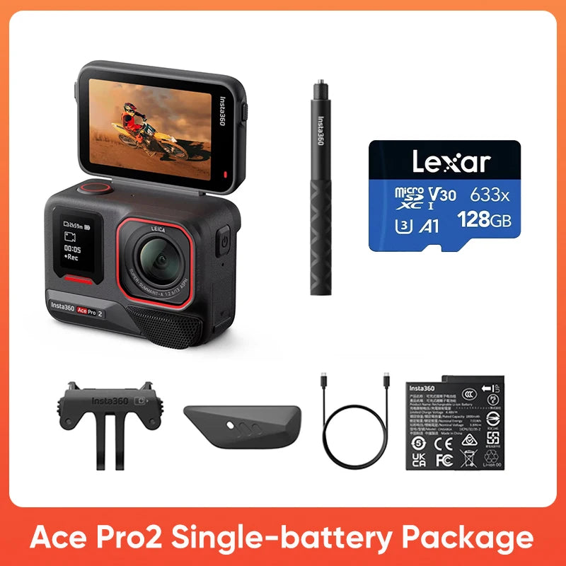 Original Insta360 Ace Pro 2 – 8K Waterproof Action Camera Co‑Engineered with Leica