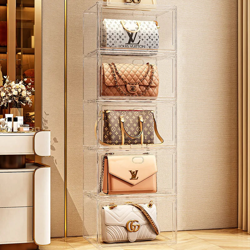 High Transparency PET Sports Shoe Storage Box - Stackable Clear Acrylic Shoe Storage Box Display Cabinet