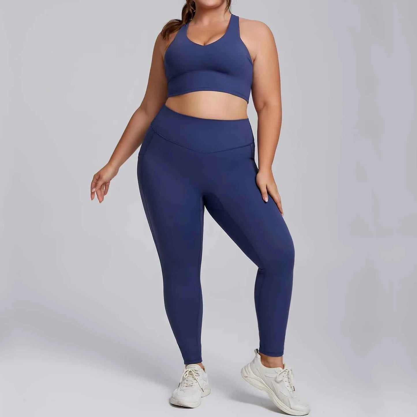 Women’s Plus Size Yoga Set Sports Bra & Leggings Super Stretch Outfit