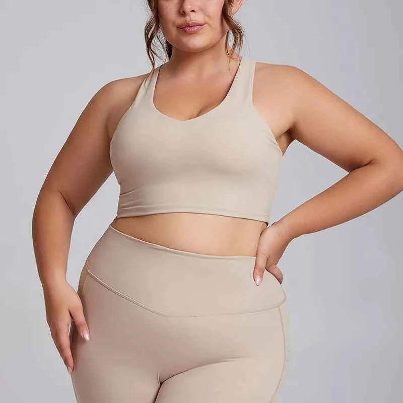 Women’s Plus Size Yoga Set Sports Bra & Leggings Super Stretch Outfit