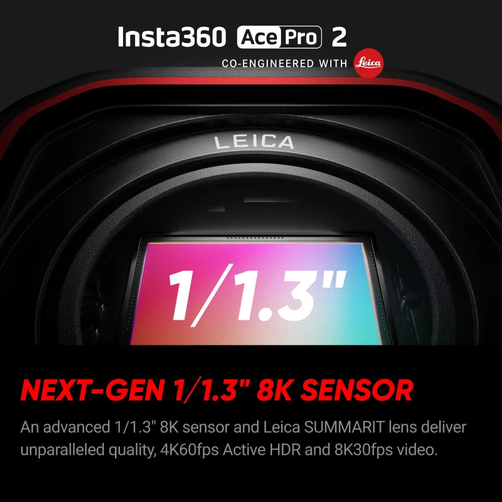 Original Insta360 Ace Pro 2 – 8K Waterproof Action Camera Co‑Engineered with Leica