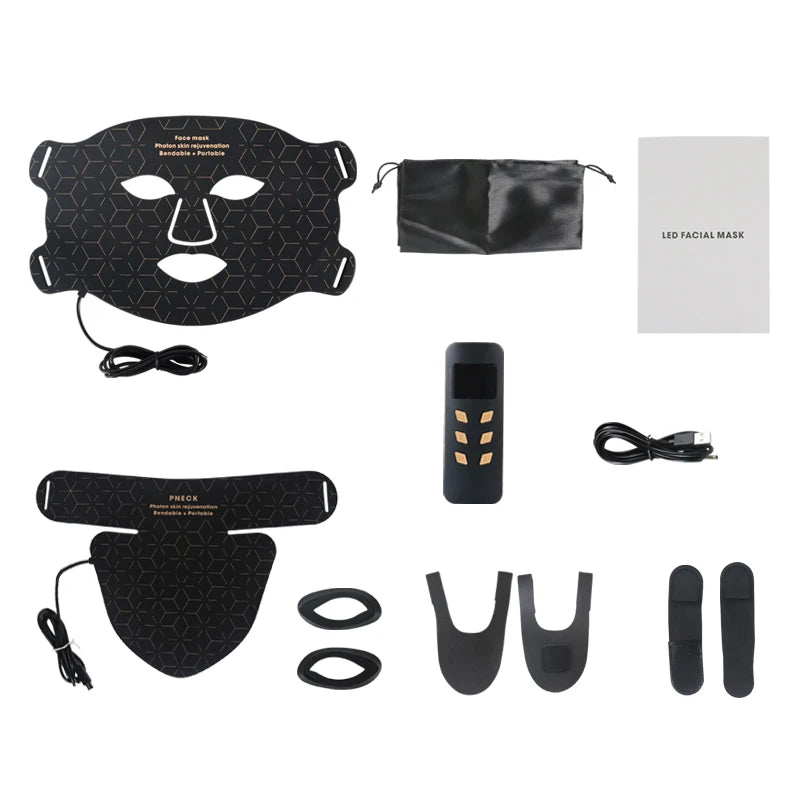 Infrared LED Mask - Silicone LED Anti-Aging Mask for Brightening Skin Tone and Repairing Fine Lines