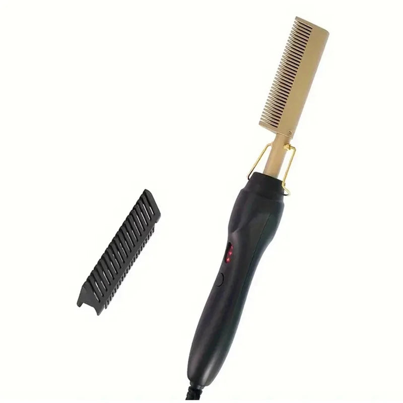 Hair Straightener Comb Wet&Dry Hair Straightener Curling Iron Household Electric Comb 3In1 Straight Curling Comb
