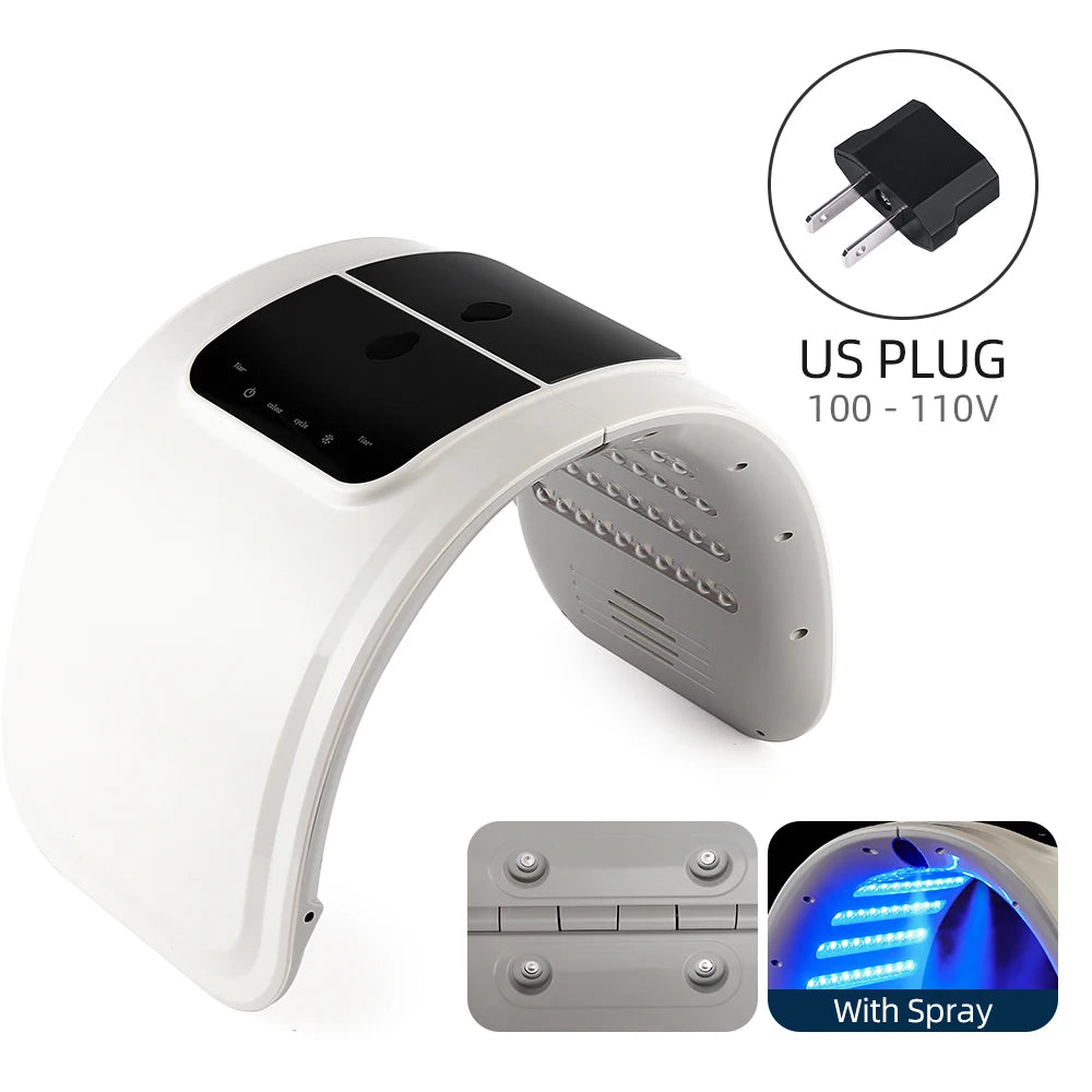 foreverlily LED Face Mask Machine PDT 7 Colors Light Photon Skin Rejuvenation Facial Body Spa Nano Spray Mist
