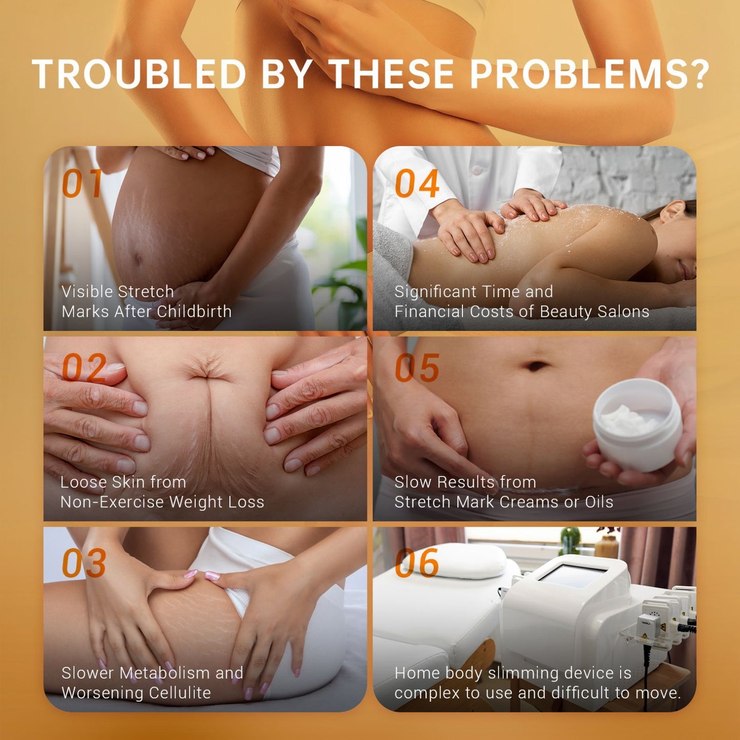 GlowSculpt Portable Body Contouring Device - Rechargeable, Cream-Compatible, Crash-Free Design