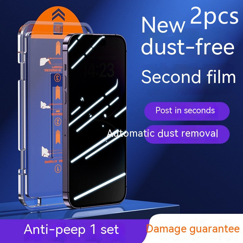 2x iPhone Tempered Glass Privacy Screen - HD Anti-Fingerprint Full Screen Fit