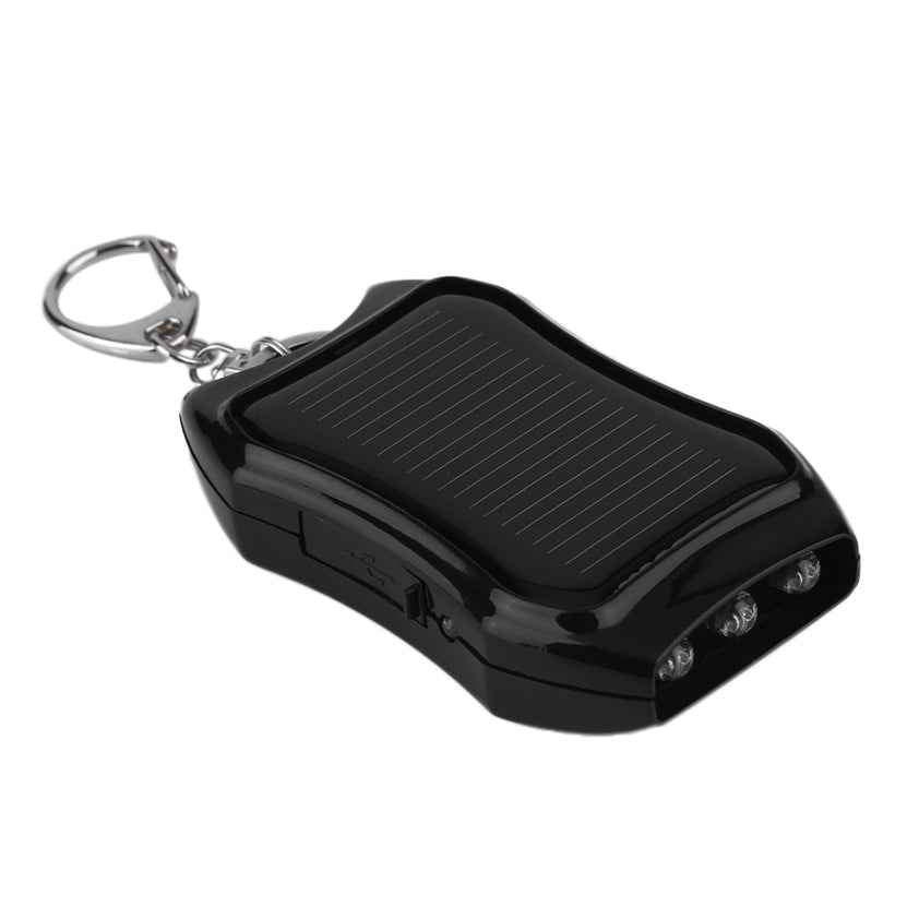 Mini Solar Emergency Charger with LED Light, 1200mAh Portable Power Bank