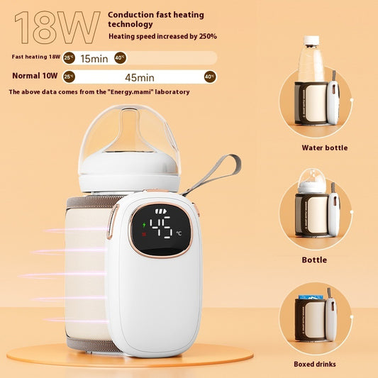 Universal Milk Mixer – Silicone Body, Rechargeable Q8 Apricot Design (5000mAh/8000mAh), 18W Power