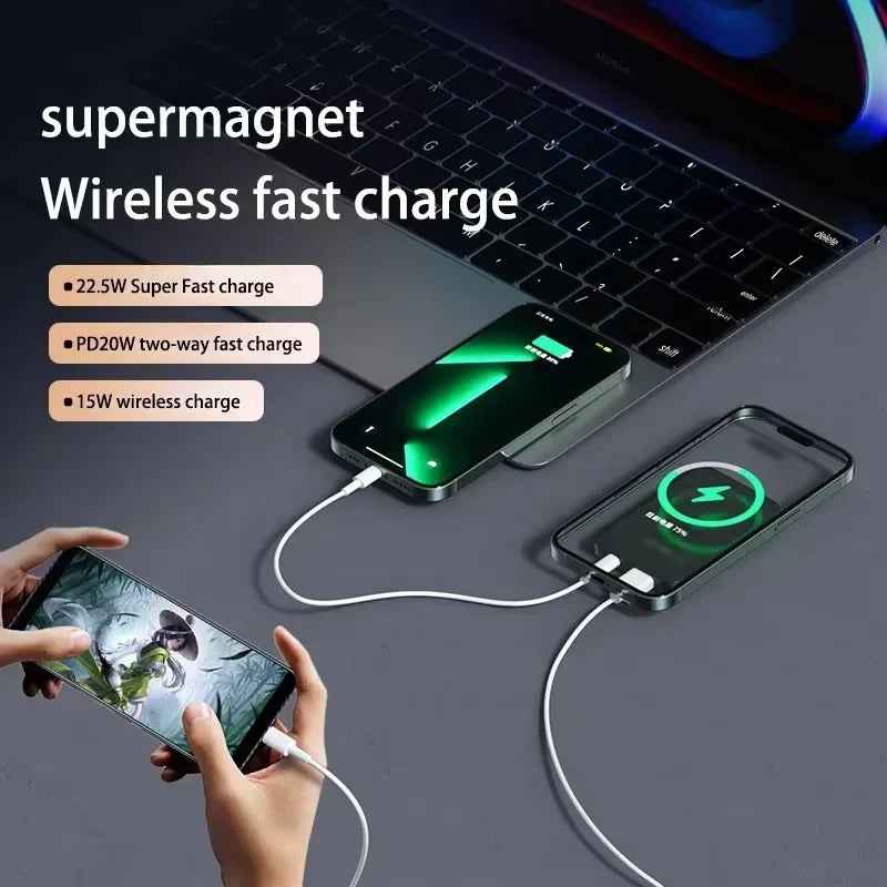 30000mAh Magnetic Power Bank with 22.5W Fast Charging & 15W Wireless Output
