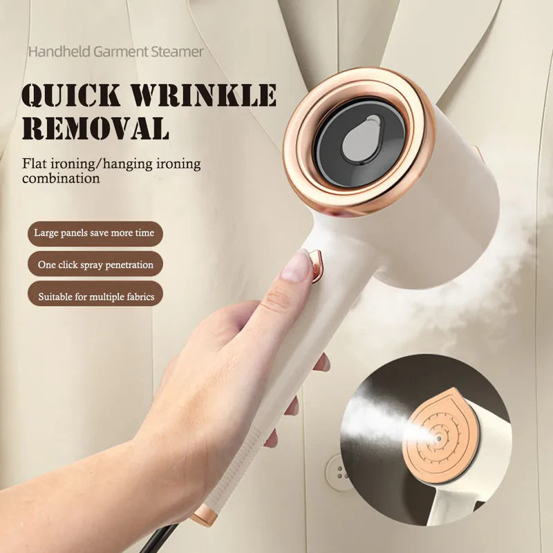 Portable Garment Steamer – 33W Travel Iron with Visual Water Tank for On-the-Go Touch-Ups