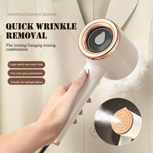 Portable Garment Steamer – 33W Travel Iron with Visual Water Tank for On-the-Go Touch-Ups