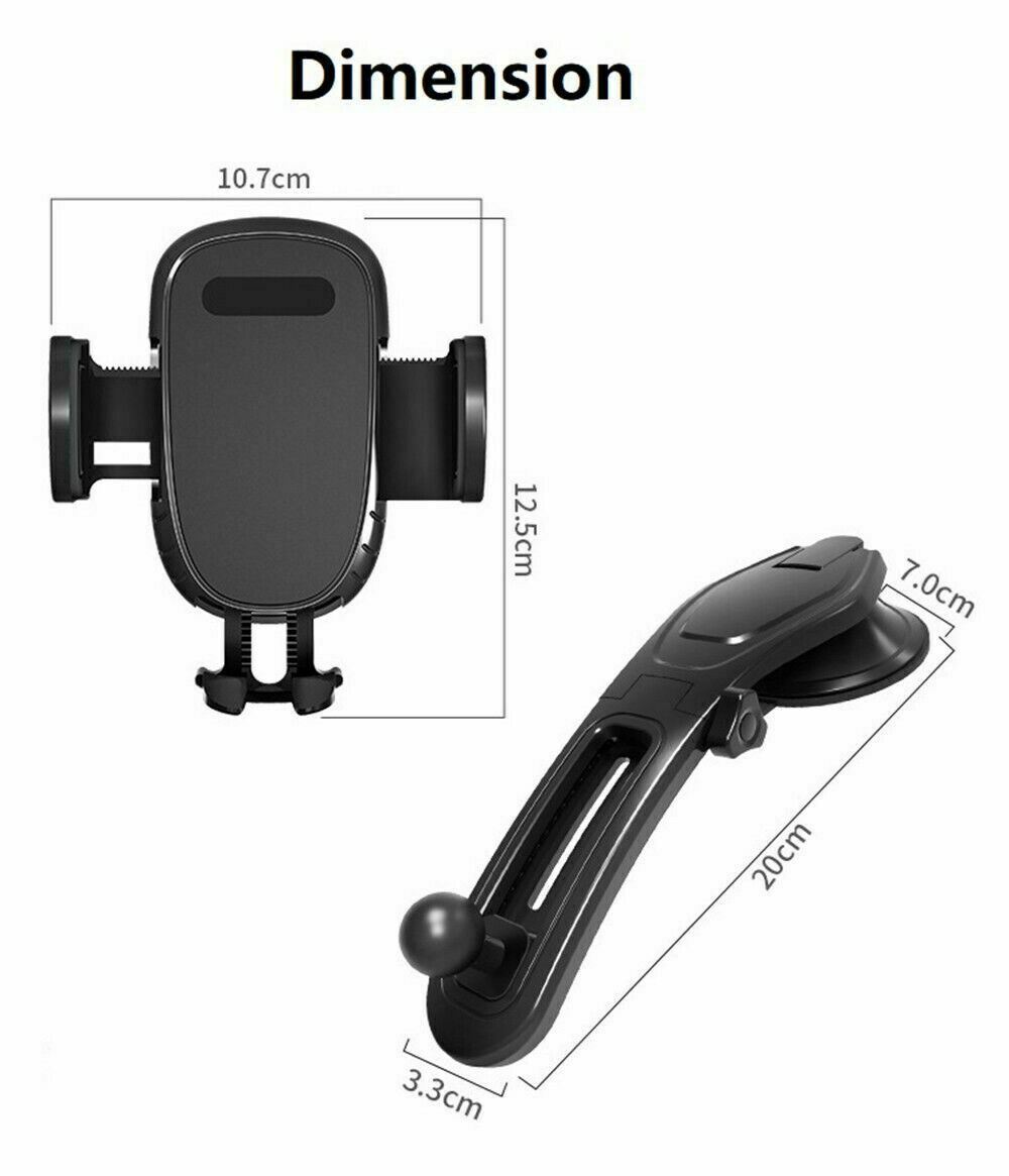 360° Rotating Car Phone Holder Dashboard Mount Gravity GPS Stand Universal Clip