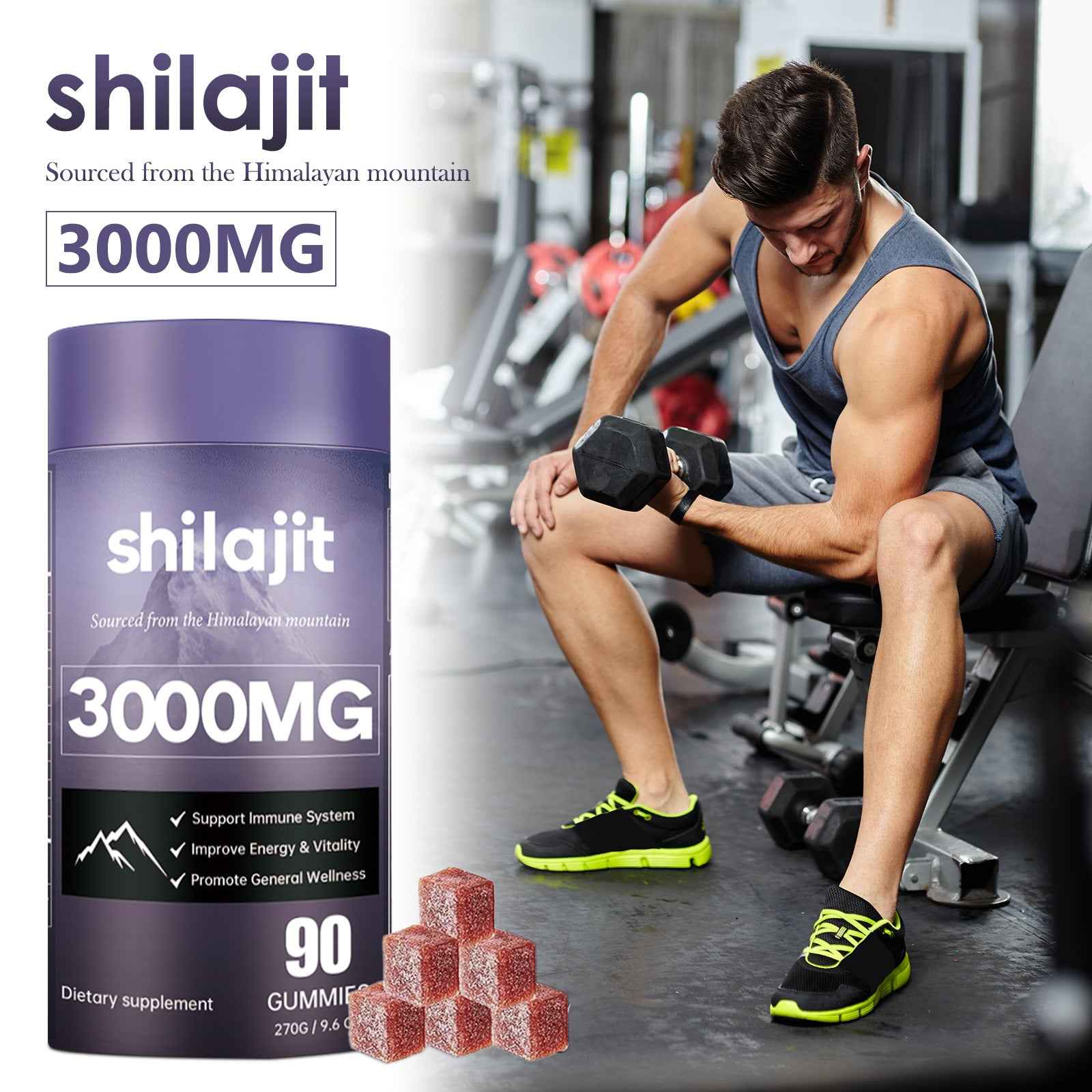 Energy & Wellness Soft Gummies – Daily Support for Vitality & Immune Balance  90 Gummies