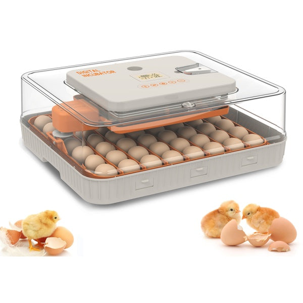 56 Egg Digital Incubator w/ Auto Turn, Humidity Control & Egg Candler View